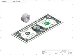 Automatic inline piston filler machine, high viscosity liquid products, pistons, Part PIS-5.000-02-050, by Acasi Machinery Inc.