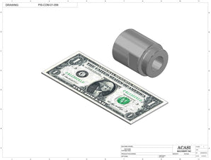 Automatic inline piston filler machine, high viscosity liquid products, pistons, Part PIS-COM-01-058, by Acasi Machinery Inc.