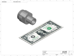 Automatic inline piston filler machine, high viscosity liquid products, pistons, Part PIS-COM-01-070, by Acasi Machinery Inc.
