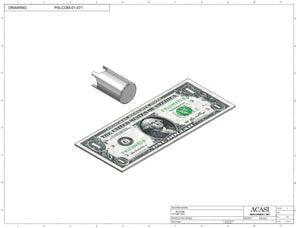 Automatic inline piston filler machine, high viscosity liquid products, pistons, Part PIS-COM-01-071, by Acasi Machinery Inc.