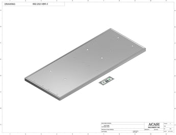 Automatic inline pistons filler machine, Part 692-202-VBR-3, by Acasi Machinery Inc.