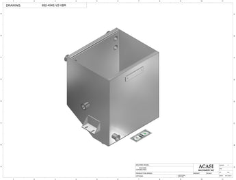 Automatic inline pistons filler machine, Part 692-404E-V2-VBR, by Acasi Machinery Inc.
