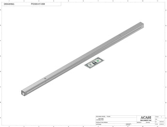 Automatic inline pressure overflow bottle filler machine, high viscosity, Part PI3300-01-008, by Acasi Machinery 
