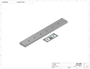Automatic inline pressure overflow bottle filler machine, high viscosity, Part PI3300-01-056, by Acasi Machinery 