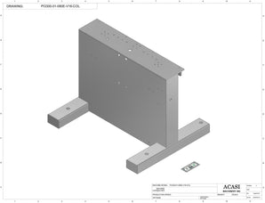 Automatic inline pressure overflow bottle filler machine, high viscosity, Part PI3300-01-080E-V16-COL, by Acasi Machinery