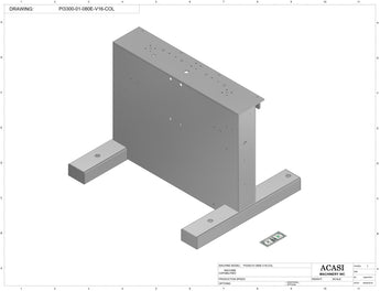 Automatic inline pressure overflow bottle filler machine, high viscosity, Part PI3300-01-080E-V16-COL, by Acasi Machinery