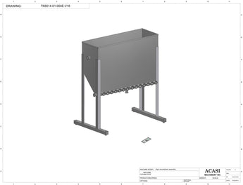 Automatic inline pressure overflow bottle filler machine, high viscosity, Part TK6014-01-004E-V16 by Acasi Machinery