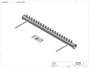Automatic inline pressure overflow bottle filler machine, low viscosity, Assy GI3100-01-096E, by Acasi Machinery Inc.