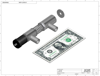 Automatic inline pressure overflow bottle filler machine, low viscosity, Assy NOF-0.250-01 by Acasi Machinery Inc.