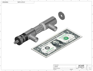 Automatic inline pressure overflow bottle filler machine, low viscosity, Assy NOF-0.375-01 by Acasi Machinery Inc.