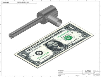 Automatic inline pressure overflow bottle filler machine, low viscosity, Assy NOF-0.500-03-014E, by Acasi Machinery Inc.