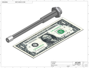 Automatic inline pressure overflow bottle filler machine, low viscosity, Assy NOF-0.625-01-012E-01-V1-0, by Acasi Machinery Inc.