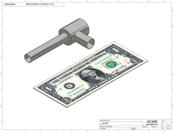 Automatic inline pressure overflow bottle filler machine, low viscosity, Assy NOF-0.625-01-014E-01-V1.0, by Acasi Machinery Inc.