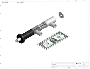 Automatic inline pressure overflow bottle filler machine, low viscosity, Assy NOF-0.625-01 by Acasi Machinery Inc.