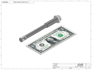Automatic inline pressure overflow bottle filler machine, low viscosity, Assy NOF-0.750-01-012E-01-V1.0, by Acasi Machinery Inc.