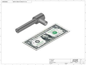 Automatic inline pressure overflow bottle filler machine, low viscosity, Assy NOF-0.750-01-014E-01-V1.0, by Acasi Machinery Inc.