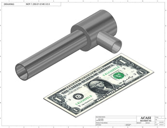Automatic inline pressure overflow bottle filler machine, low viscosity, Assy NOF-1.250-01-014E-V2.0, by Acasi Machinery Inc.