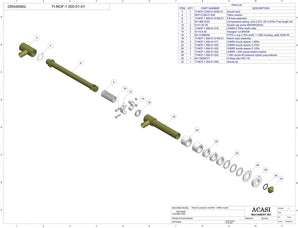 Automatic inline pressure overflow bottle filler machine, low viscosity, Assy TI-NOF-1.000-01-01, by Acasi Machinery Inc.