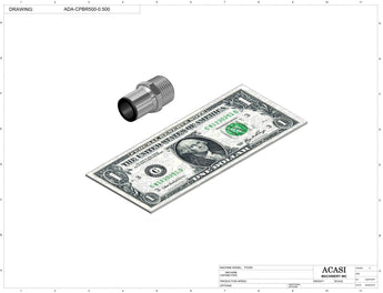 Automatic inline piston filler machine, high viscocity liquid products, model PI3300, Component ADA-CPBR500-1/2, by Acasi Machinery