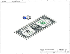 Automatic inline piston filler machine, high viscocity liquid products, model PI3300, Component ADA-CPLS156-1/8, by Acasi Machinery