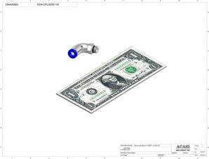 Automatic inline piston filler machine, high viscocity liquid products, model PI3300, Component ADA-CPLS250-1/8, by Acasi Machinery