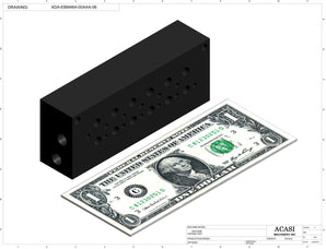 Automatic inline pressure overflow bottle filler machine, low viscosity, Component ADA-EBM46A-00AAA-06, by Acasi Machinery Inc.