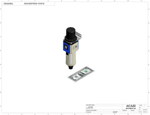 Automatic inline pressure overflow bottle filler machine, low viscosity, Component ADA-MGFR400-15-M-W, by Acasi Machinery