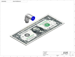 Automatic inline pressure overflow bottle filler machine, low viscosity, Component ADA-PC69SCB-42, by Acasi Machinery Inc.