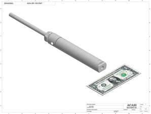 Automatic inline pressure overflow bottle filler machine, low viscosity, Component ADA-SR-125-DNT, by Acasi Machinery Inc.