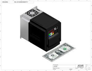 Automatic inline pressure overflow bottle filler machine, low viscosity, Component AEL-53-3G3MX2AB007V1, by Acasi Machinery
