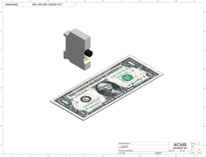 Automatic inline pressure overflow bottle filler machine, low viscosity, Component AEL-WA-282-128/281-417, by Acasi Machinery Inc.