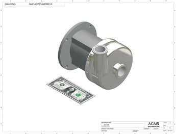 Automatic inline pressure overflow bottle filler machine, low viscosity, Component AMP-ACP114MD56C-S, by Acasi Machinery Inc.