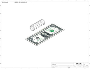 Automatic inline pressure overflow bottle filler machine, low viscosity, Component ASS-C1100-085-3000-S, by Acasi Machinery Inc.