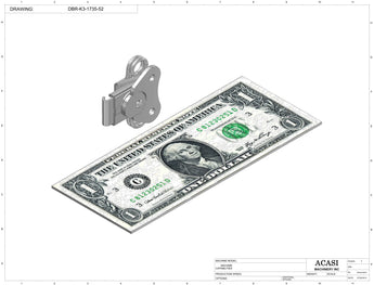 Automatic inline pressure overflow bottle filler machine, low viscosity, Component DBR-K3-1735-52, by Acasi Machinery