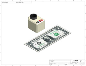 Automatic inline pressure overflow bottle filler machine, low viscosity, Component ELS-CE987631, by Acasi Machinery Inc.