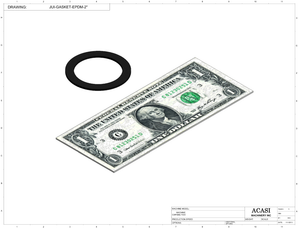 Automatic inline pressure overflow bottle filler machine, low viscosity, Component JUI-GASKET-EPDM-2, by Acasi Machinery Inc.