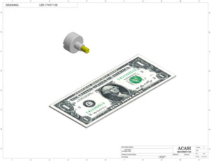 Automatic inline pressure overflow bottle filler machine, low viscosity, Component LEE-174311.00, by Acasi Machinery Inc.