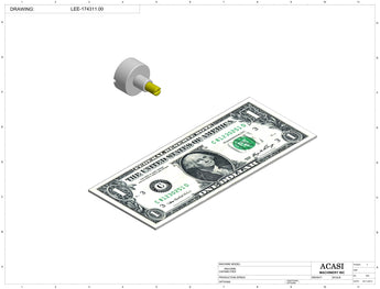 Automatic inline pressure overflow bottle filler machine, low viscosity, Component LEE-174311.00, by Acasi Machinery Inc.