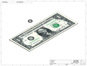 Automatic inline pressure overflow bottle filler machine, low viscosity, Component M1-02050292, by Acasi Machinery Inc.