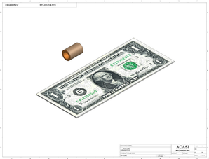 Automatic inline pressure overflow bottle filler machine, low viscosity, Component M1-02204378, by Acasi Machinery Inc.