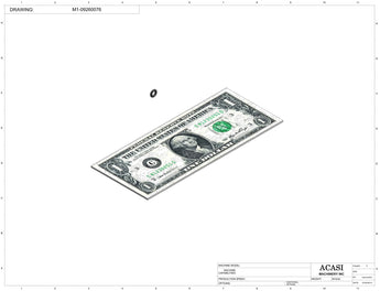 Automatic inline pressure overflow bottle filler machine, low viscosity, Component M1-09260076, by Acasi Machinery Inc.