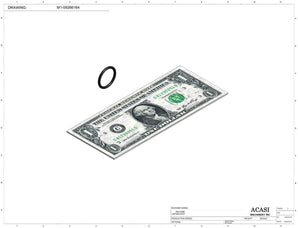 Automatic inline pressure overflow bottle filler machine, low viscosity, Component M1-09266164, by Acasi Machinery Inc.