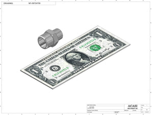 Automatic inline pressure overflow bottle filler machine, low viscosity, Component M1-09724709, by Acasi Machinery