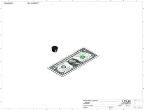 Automatic inline pressure overflow bottle filler machine, low viscosity, Component M1-82504721, by Acasi Machinery Inc.