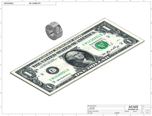 Shaft Collar 0.438in ID, 0.9375 in OD component for automatic inline pressure overflow bottle filler machine, low viscosity, Component M1-35462761, by Acasi Machinery Inc.