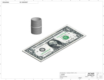 Automatic inline piston filler machine, high viscocity liquid products, model PI3300, Component M1-3693607, by Acasi Machinery