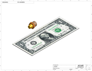 Automatic inline pressure overflow bottle filler machine, low viscosity, Component M1-42008854, by Acasi Machinery Inc.