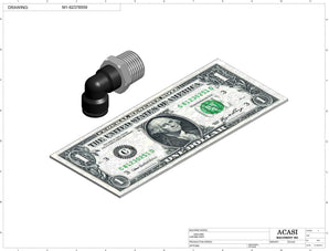 Automatic inline pressure overflow bottle filler machine, low viscosity, Component M1-62378559, by Acasi Machinery