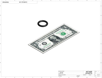 Automatic inline pressure overflow bottle filler machine, low viscosity, Component M1-75749515, by Acasi Machinery Inc.