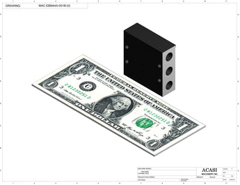 Semi automatic 1 gear pump filler machine, individual filling volume and speed adjusment, high viscocity liquid products, model TruPump 1S, Component MAC EBM44A-001B-03, by Acasi Machinery Inc.
